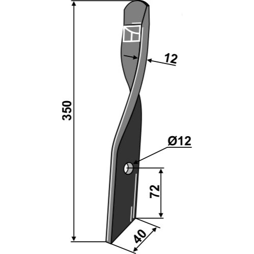 Cuchilla de grada de discos para Dyna - Drive- dcha - LS08-CUA-002