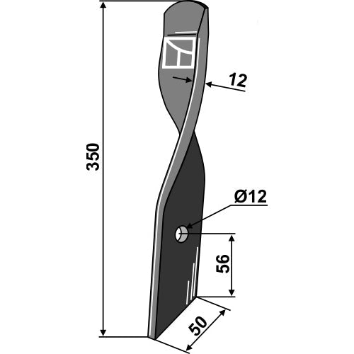 Cuchilla de grada de discos para Dyna - Drive Jumbo- dcha - LS08-CUA-023
