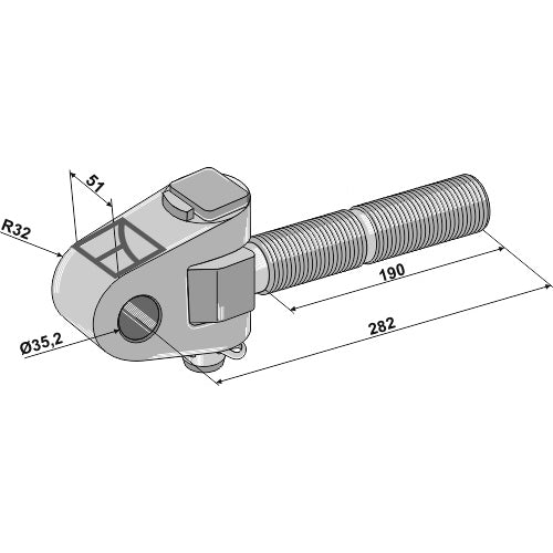 Cabezal articulado  M36x3 - LS13-TAA-118
