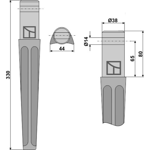 Diente de grada rotativa - LS01-PGR-312