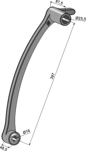 Brazo de montaje, corto con buje largo - LS04-DMB-141