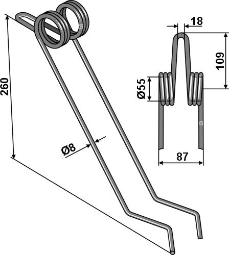 Muelle de rastra - LS05-APS-045