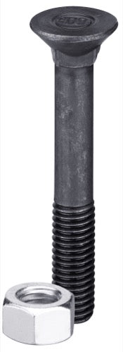 Tornillo de arado DIN 608 - M12 x 1-75 x 130 con tuerca hexagonal - LS11-TD608-025