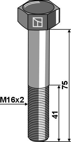 Tornillo de cabeza hexagonal M16x2x75 sin tuerca - LS11-TD931-005