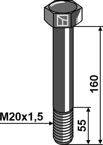 Tornillo M20x1,5x160 - 10.9 - LS03-TSM-235