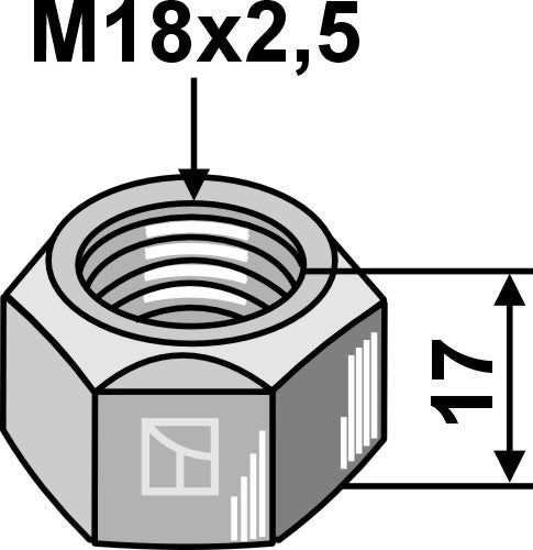 Tuerca autoblocante - M18x2,5 - LS02-TCU-0034