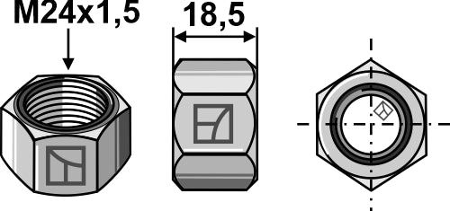 Tuerca M24x1,5 - galvanizado - LS03-TSM-241