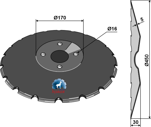 Disco dentado Ø450x5 - LS05-DDS-061