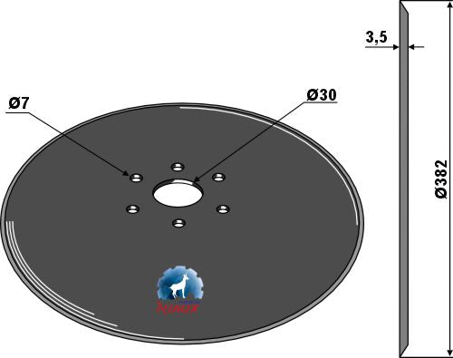 Disco de siembra Ø382x3,5 - LS05-DDS-067