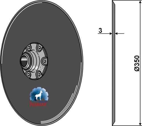 Disco de siembra Ø350x3 - completo - LS05-DDS-069