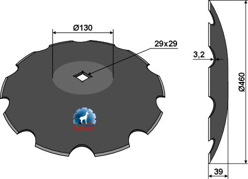 Disco dentado Ø460x3,2 - LS08-DCS-411