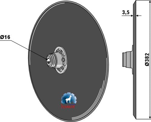 Disco de siembra Ø382x3,5 - LS05-DDS-077