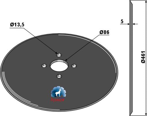 Disco plano Ø461x5 - LS12-DPL-025