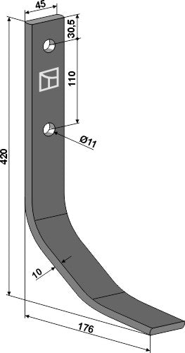 Pieza de desgaste 45x10 - LS05-BHA-052