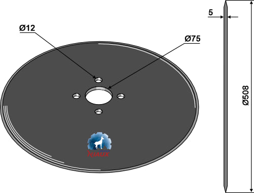 Disco plano Ø508x5 - LS12-DPL-027