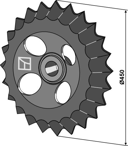 Rodillo dentado - Ø450mm - LS08-RCC-039