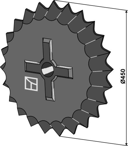 Rodillo dentado - Ø450mm - LS08-RCC-041