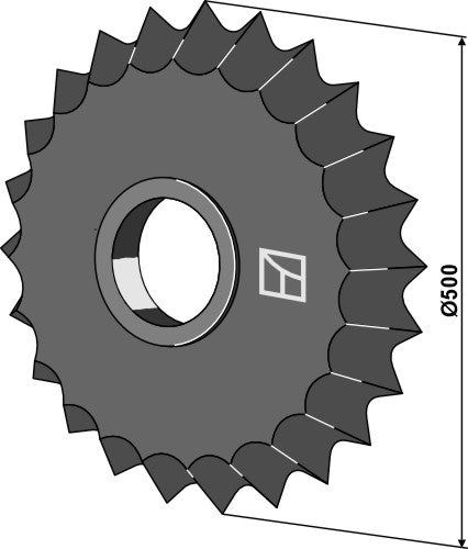 Rodillo dentado - Ø500mm - LS08-RCC-042