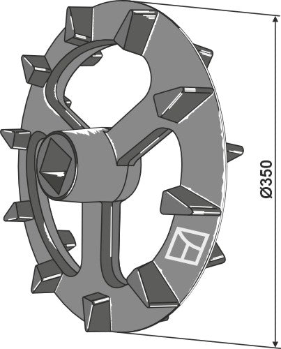 Rodillo crosskill - Ø350mm - LS08-RCC-044