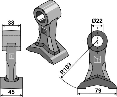 Martillo de trituradora - LS03-MPT-150