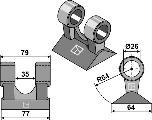 Martillo de trituradora - LS03-MPT-151