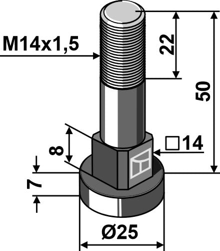 Perno M14x1,5 - LS03-CUD-632