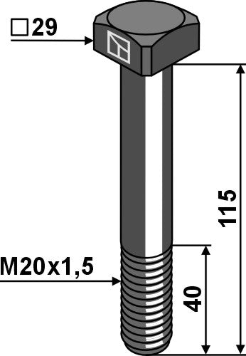 Tornillo M20x1,5x115 - 10.9 - LS03-TSM-247