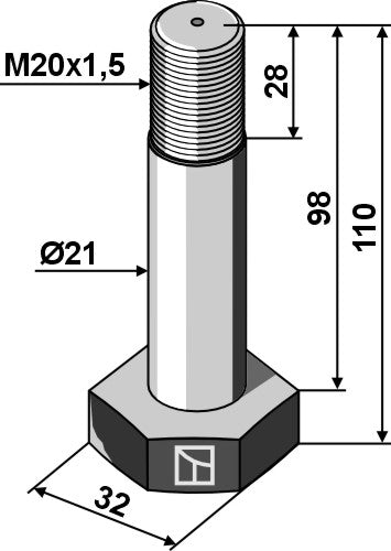 Perno M20x1,5 - LS03-TSM-248