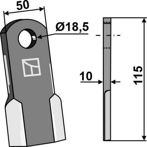 Cuchilla recta - LS03-CUD-666