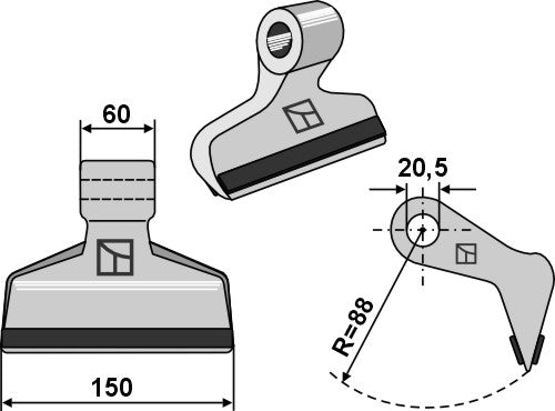 Martillo de trituradora - PTA - LS03-MPT-153