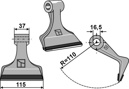 Martillo de trituradora - PTA - LS03-MPT-155