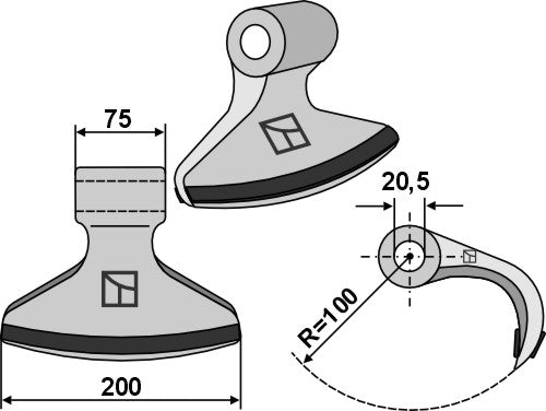 Martillo de trituradora - PTA - LS03-MPT-160