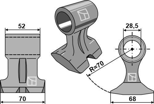 Martillo de trituradora - LS03-MPT-163