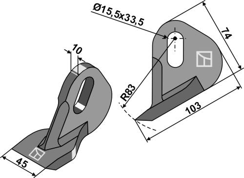 Martillo de trituradora - LS03-MPT-166