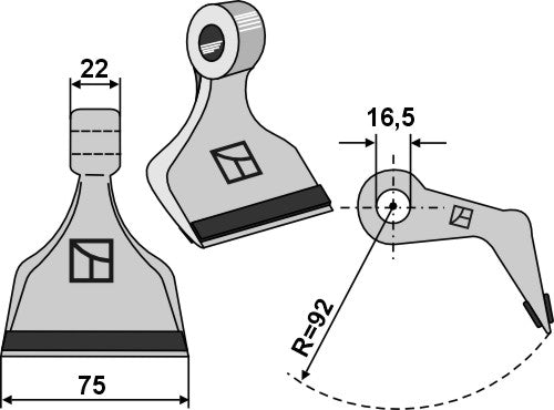 Martillo de trituradora - PTA - LS03-MPT-169