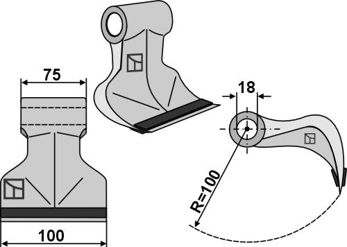 Martillo de trituradora - PTA - LS03-MPT-170
