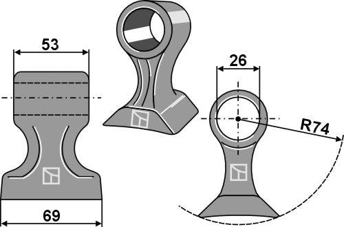 Martillo de trituradora - LS03-MPT-176