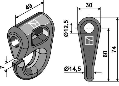 Grillete - cambio rápido - LS03-ARC-158