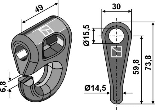 Grillete - cambio rápido - LS03-ARC-159