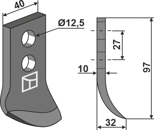 Cuchilla para zanjadora - LS03-DZA-043