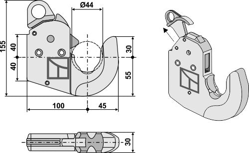 Engache para barra portaperos - Cat. IVS - LS13-EGR-075