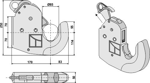 Engache para barra portaperos - Cat. IVS - LS13-EGR-103