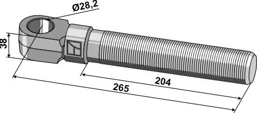 Rótula roscada M42x3 - izda - LS13-TAA-157