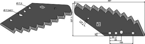 Cuchilla para carro mezclador de forraje - LS07-CMF-299