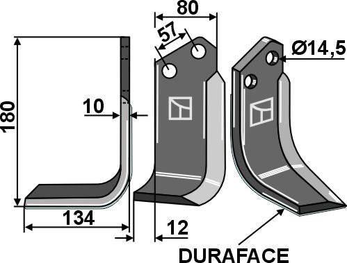 Cuchilla DURAFACE, lado izquierdo - LS02-CUR-1260