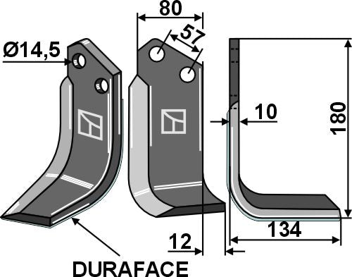 Cuchilla DURAFACE, lado derecho - LS02-CUR-1261