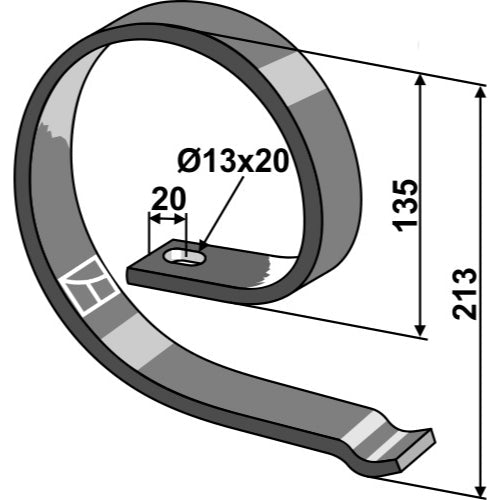 LS04-BSA-010 - Contramuelle espiral - Adaptable para Einböck