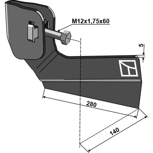 LS04-DMB-012 - Surcador plano - derecho - Adaptable para Schmotzer