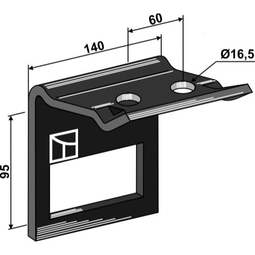 Brida de sujeción para brazo 100x16 - LS08-BDA-003