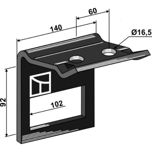 Brida de sujeción para brazo 100x16 - LS08-BDA-005